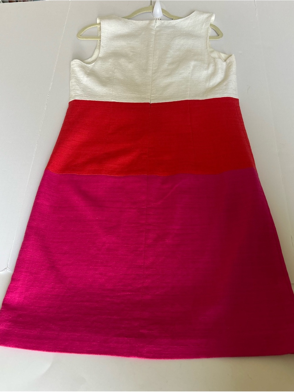 Talbots White, Red, and Pink Textured Dress - Petite - Picture 7 of 9